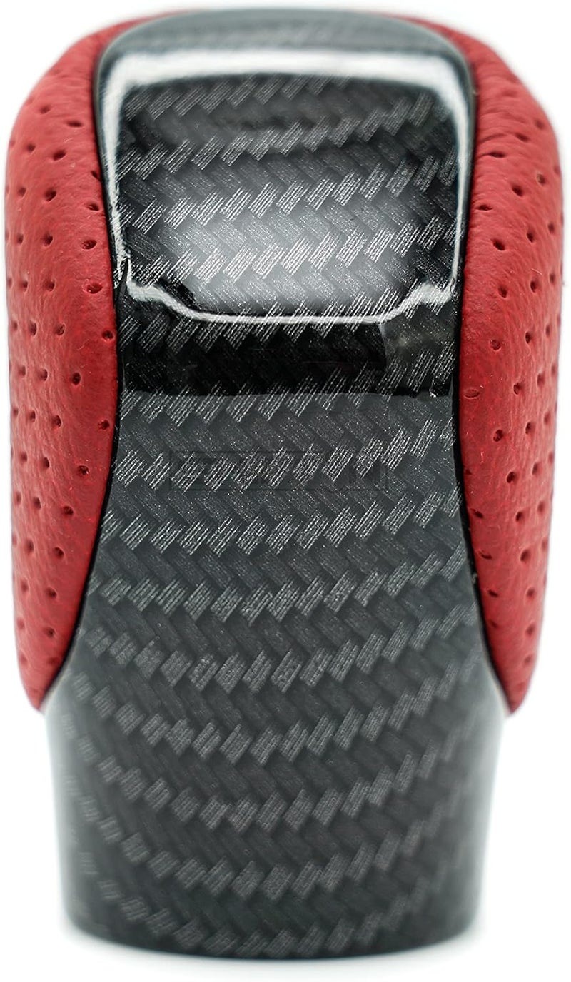 SHIFTIN Gear Shift Knob Shifter for Lexus ES GS GX is NX RC RX 200t 300 350 3450h 450hL 350L (Circuit Red Leather/Carbon Fiber Pattern) - Image 3